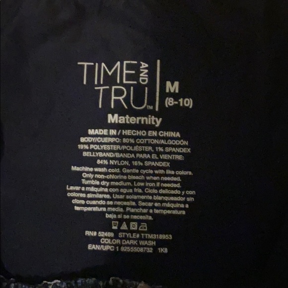 Time And Tru Maternity Medium Size 8-10 Jeans - Picture 4 of 4